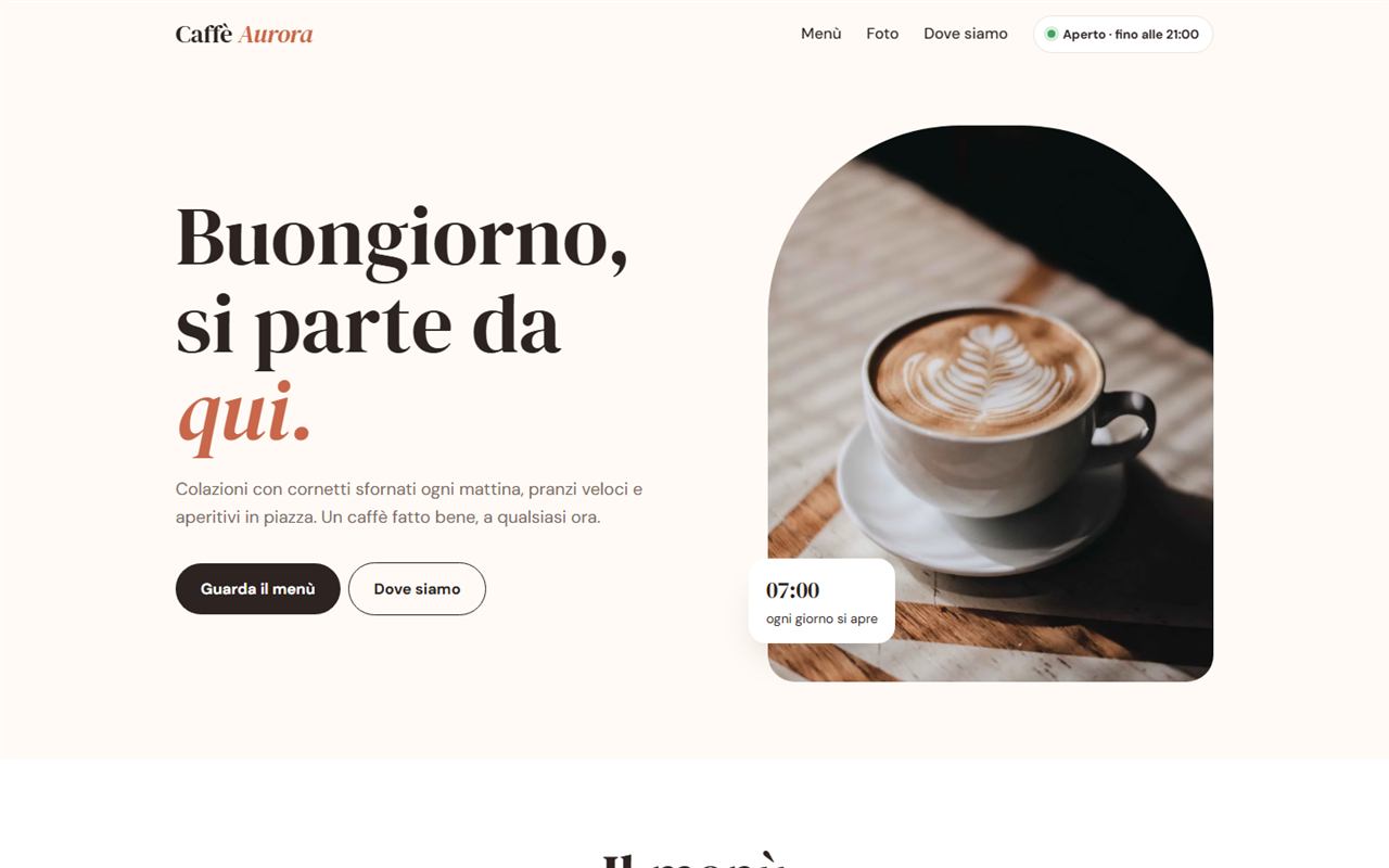 Anteprima Caffè Aurora